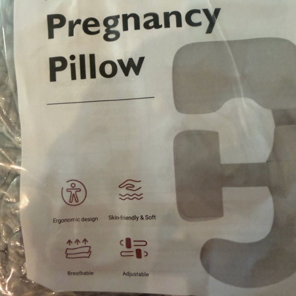 Momcozy Pregnancy Pillow - Grey Support Cushion